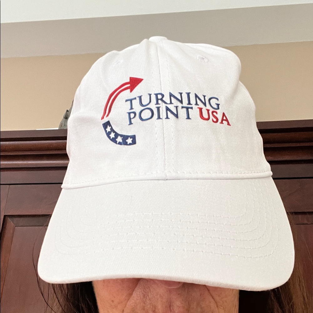 Charlie Kirk Turning Point USA White Cap NWOT ONE SIZE